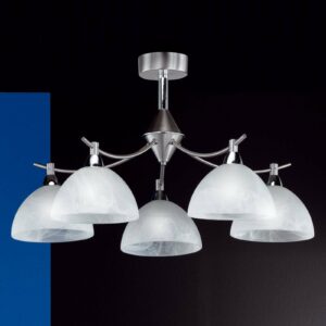 5 lampun Amsterdam-kattovalaisin, mattanikkeli