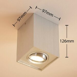 Alumiininen kattospotti Mikail, kulmikas