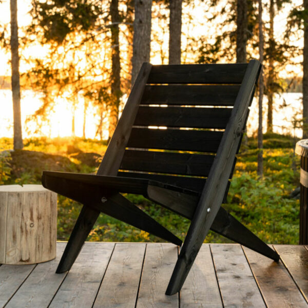 Ecofurn Granny tuoli musta mänty