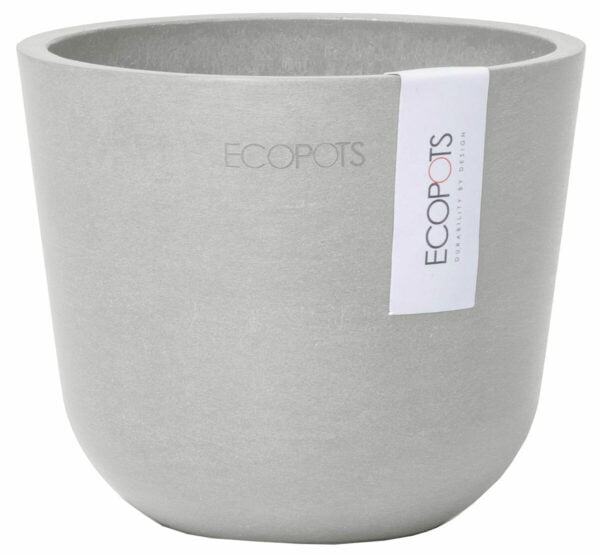 Ecopots Oslo mini ruukku Ø11,5 cm valkoharmaa