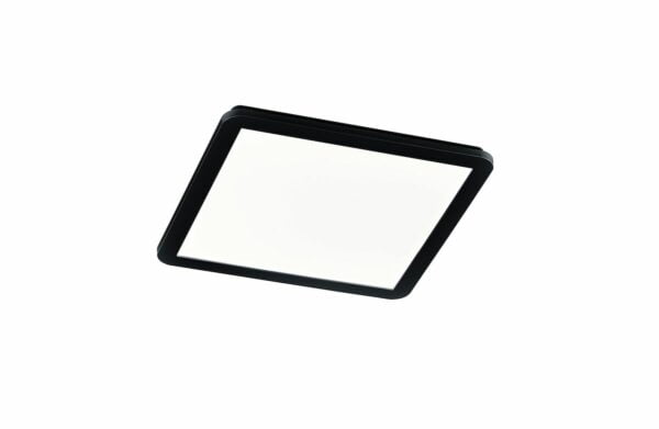 Trio Camillus LED plafondi 40x40 cm mattamusta