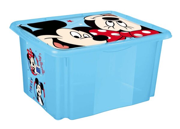 Kannellinen säilytyslaatikko Mickey 45 L