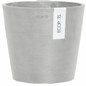 Ecopots Amsterdam seinäruukku 20 cm valkoharmaa