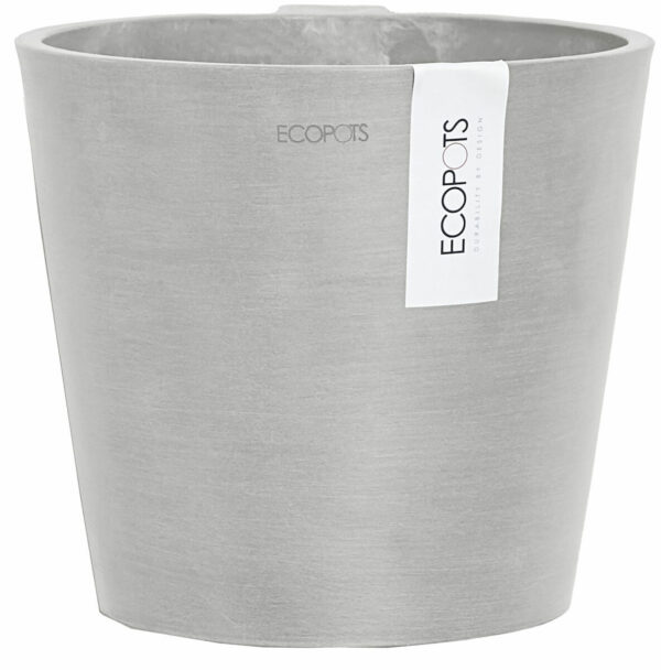 Ecopots Amsterdam seinäruukku 20 cm valkoharmaa