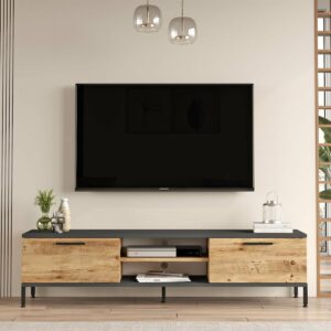 Vivano Royal tv-taso 160x35x39 cm antrasiitti/tammi