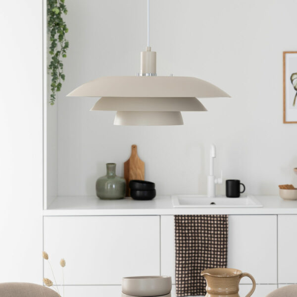 Aneta Lighting Epsilon riippuvalaisin Ø45 cm beige