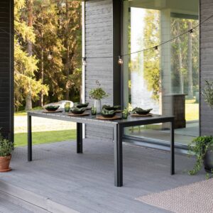 Brafab Patio aintwood ruokapöytä 207x100 antrasiitti/harmaa