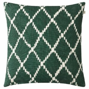Chhatwal & Jonsson Ikat Kerela -tyynyliina 50x50 cm Vihreä-valkoinen