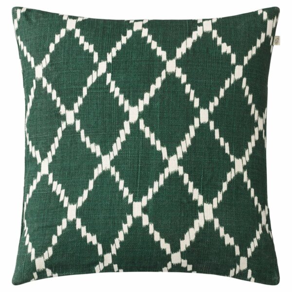 Chhatwal & Jonsson Ikat Kerela -tyynyliina 50x50 cm Vihreä-valkoinen