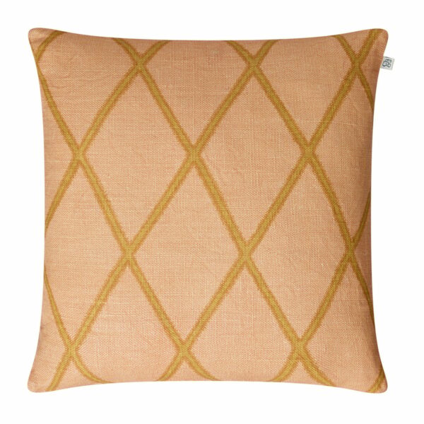 Chhatwal & Jonsson Ikat Orissa -tyynyliina 50x50 cm Rose-spicy yellow