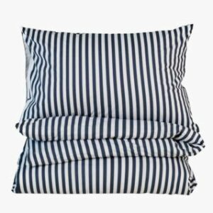 Classic stripe pussilakanasetti puuvillaa mariininsininen