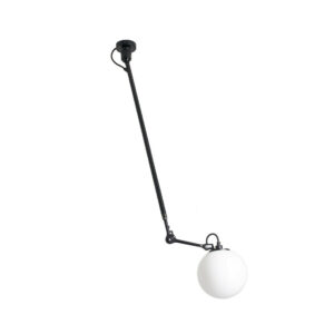 Lampe Gras - 302 L Kattovalaisin Ø250 Musta/Opaali Lasi Lampe Gras