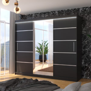 Liukuovikaappi Sania I 250 cm + LED