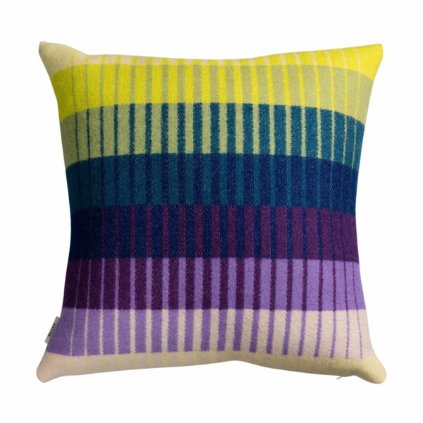 Røros Tweed Åsmund gradient tyyny 50x50 cm Yellow-blue