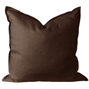 Scandi Living Calm tyynyliina pellava 50x50 cm Chocolate Brown