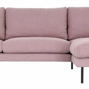 Scandic Copenhagen divaanisohva oikea roosa Soro 61, mustat jalat