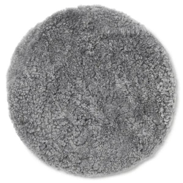 Skinnwille, Curly Istuintyyny ø34 cm Charcoal grey Silver