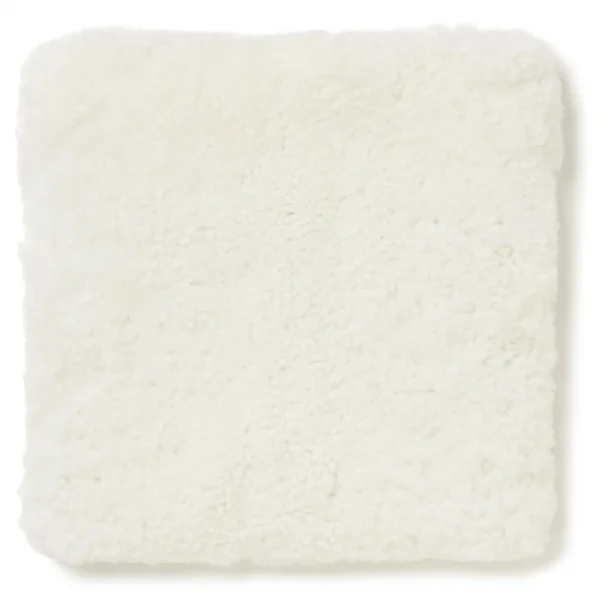 Skinnwille, Curly istuintyyny lampaannahkaa 40x40 cm White