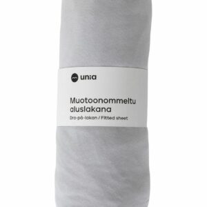 Unia Kuura muotoonommeltu aluslakana 80x200+30 cm vaaleanharmaa