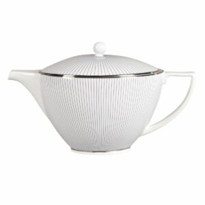 Wedgwood Pin Stripe -teekannu 1,2 litraa Valkoinen