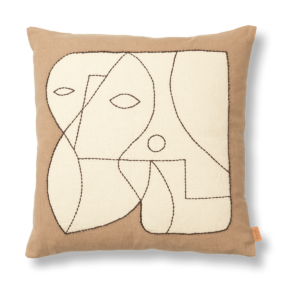 ferm LIVING Figure tyynynpäällinen 50x50 cm Tummanharmaa-vaalea