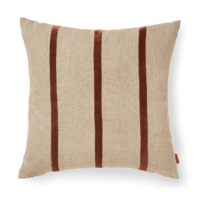ferm LIVING Senti Stripe tyyny 50x50 cm Linen-carob brown
