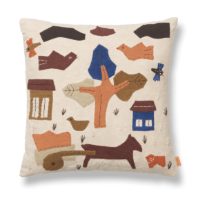 ferm LIVING Village tyyny 40x40 cm Vaaleanharmaa