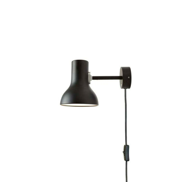 Anglepoise - Type 75 Mini Seinävalaisin w/Cable Jet Black