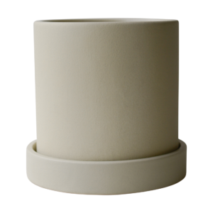 DBKD Grow ruukku Ø10 cm aluslautasella Sandy creme