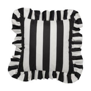 Garden Glory Garden Glory Outdoor tyyny röyhelöllä 45x45 cm. Black-white