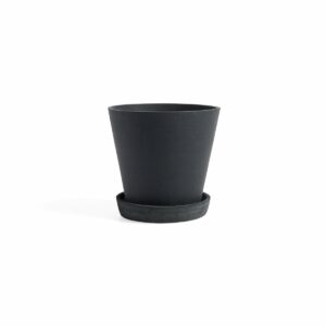 HAY HAY Flowerpot with saucer -ruukku M Ø14 cm Musta