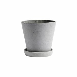 HAY HAY Flowerpot with saucer -ruukku XL Ø21.5 cm Harmaa