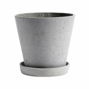 HAY HAY Flowerpot with saucer -ruukku XXXL Ø34 cm Harmaa