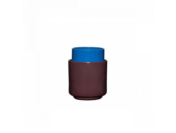 Hübsch - Deux Pots 2 pcs. Red Brown/Blue