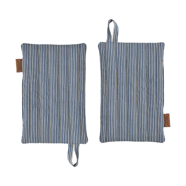 OYOY Striped denim patalappu 2 kpl Blue