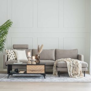 Scandic Copenhagen divaanisohva oikea kitti Soro 23, mustat jalat