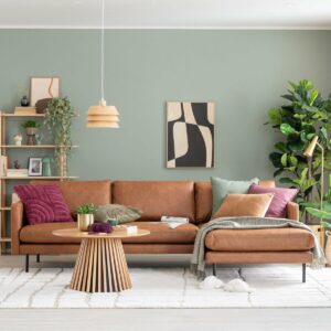 Scandic Copenhagen divaanisohva, oikea, konjakinruskea Colorado 03 nahka