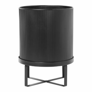 ferm LIVING Bau -kukkaruukku suuri Ø28 cm Musta