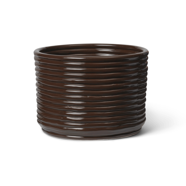ferm LIVING Corduroy ruukku Ø20x15 cm Carob Brown