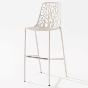 Fast, Forest baarijakkara 65 cm korkealla selkänojalla White