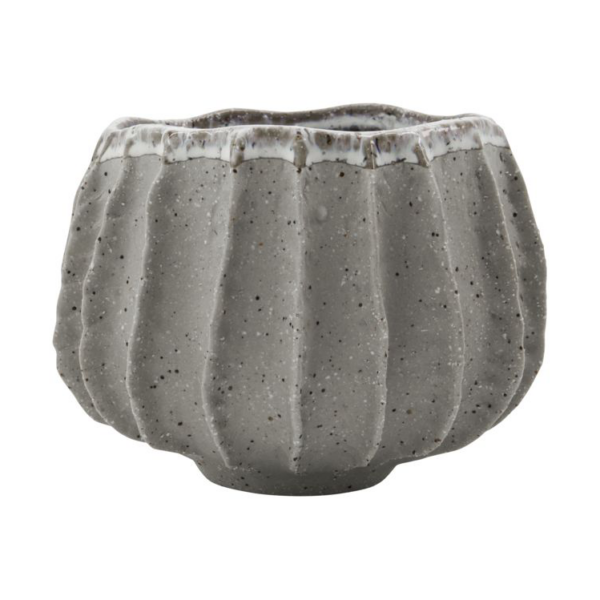House Doctor Shell ruukku Ø18 cm Harmaa