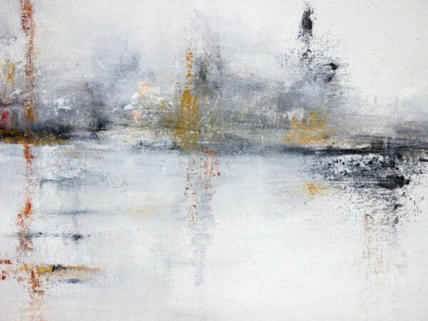Canvas taulu valkoinen abstrakti 80x120 cm