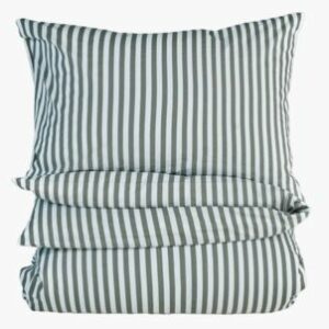 Classic stripe pussilakanasetti puuvillaa oliivinvihreä