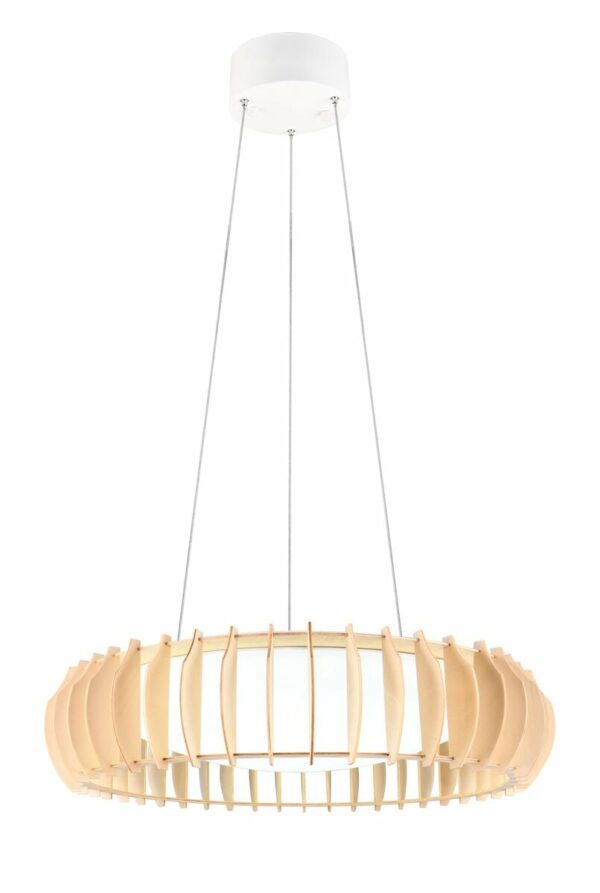 Trio Monte LED riippuvalaisin Ø60 cm puu
