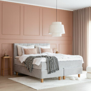 Unia Premium Jenkkisänkypaketti L 180x200 Hopea, 900 stylex pp, Tammi kartio 14c